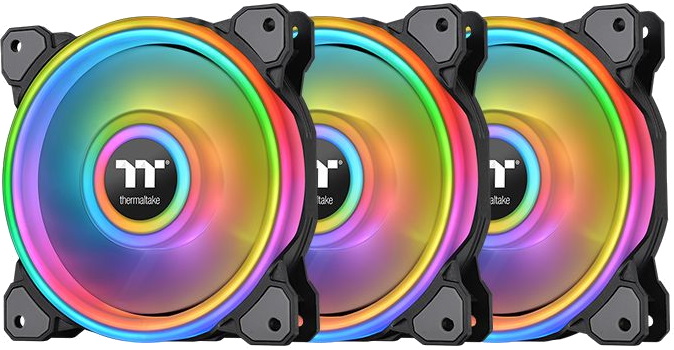 

Корпусной вентилятор Thermaltake Riing Quad 12 RGB Black 3-pack (CL-F088-PL12SW-A)