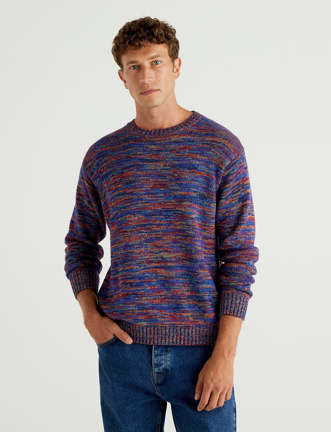 

Джемпер мужской United Colors of Benetton 21A_1135U1001 синий XL, 21A_1135U1001