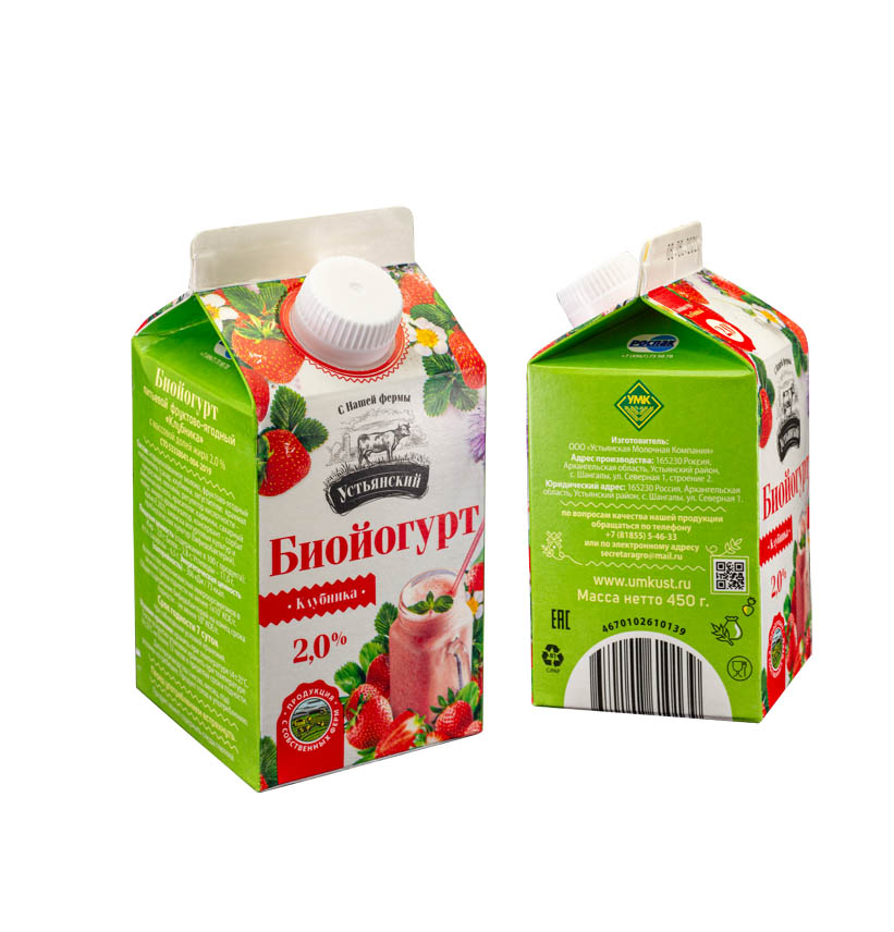 

Йогурт Устьянская Молочная Компания клубника 2,5% 150 г