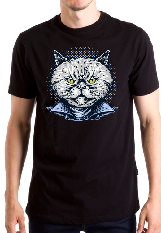 

Футболка унисекс NoBrand Cat Wearing Jacket Blue Black черная XXL, Черный, Cat Wearing Jacket Blue Black