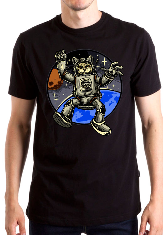 

Футболка унисекс NoBrand Cat Astronaut черная XXL, Черный, Cat Astronaut