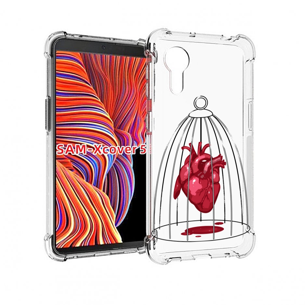 

Чехол MyPads сердце в клетке для Samsung Galaxy Xcover 5, Прозрачный, Tocco