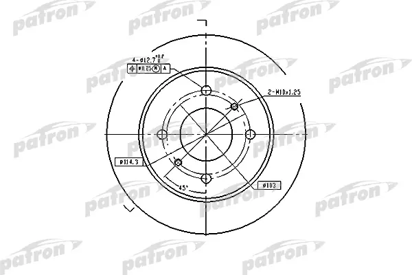 

Тормозной диск PATRON PBD2592