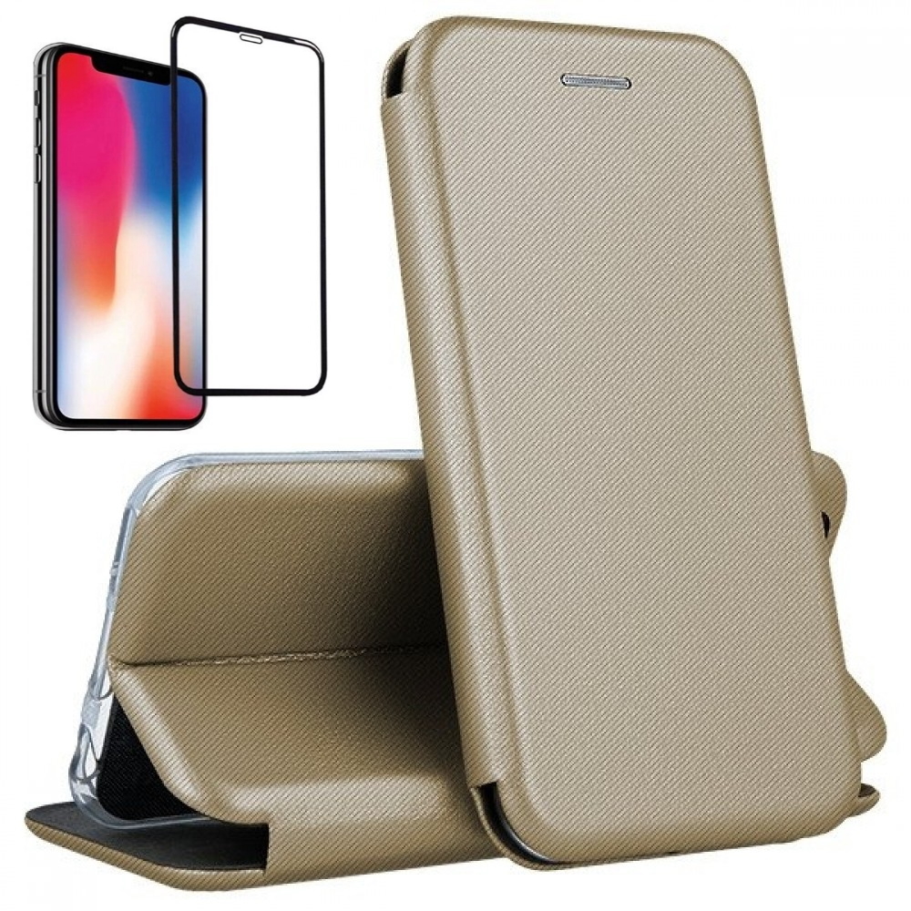 фото Чехол qvatra для samsung a20, a30/комплект с защитным стеклом 9d/beige