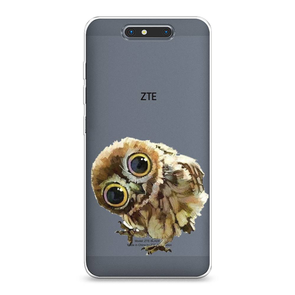 

Чехол Awog на ZTE Blade V8 / ЗТЕ Блэйд V8 "Любопытный совенок", Разноцветный, 131250-1