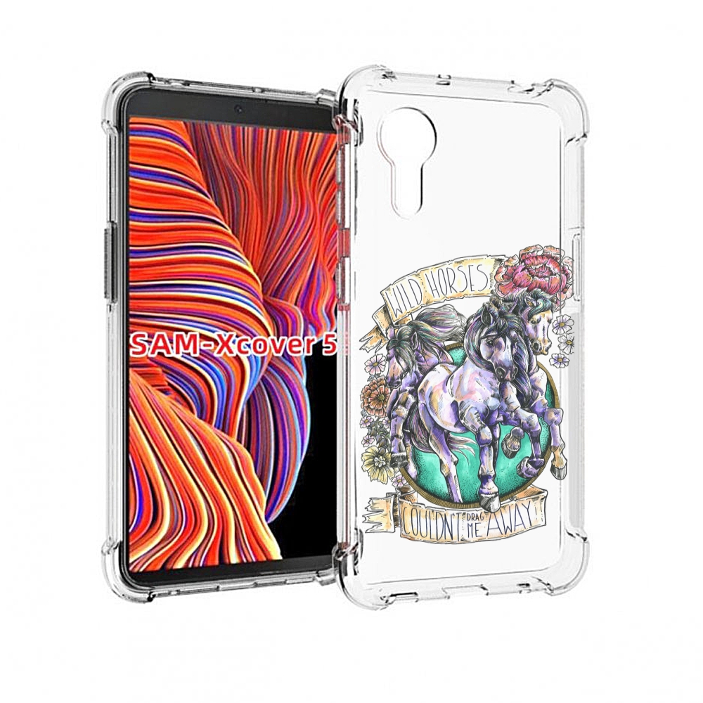 

Чехол MyPads рисунок коней в цветах для Samsung Galaxy Xcover 5, Прозрачный, Tocco