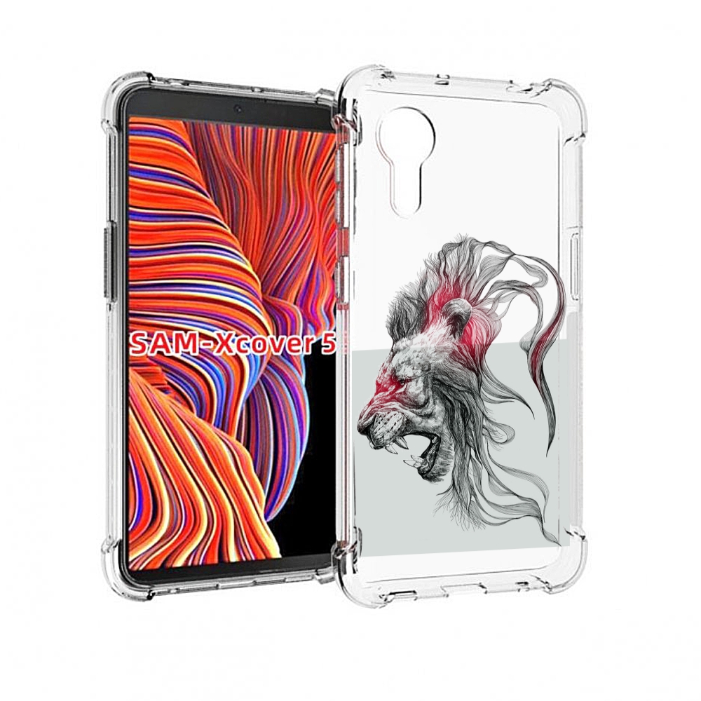 

Чехол MyPads разъяренный лев для Samsung Galaxy Xcover 5, Прозрачный, Tocco