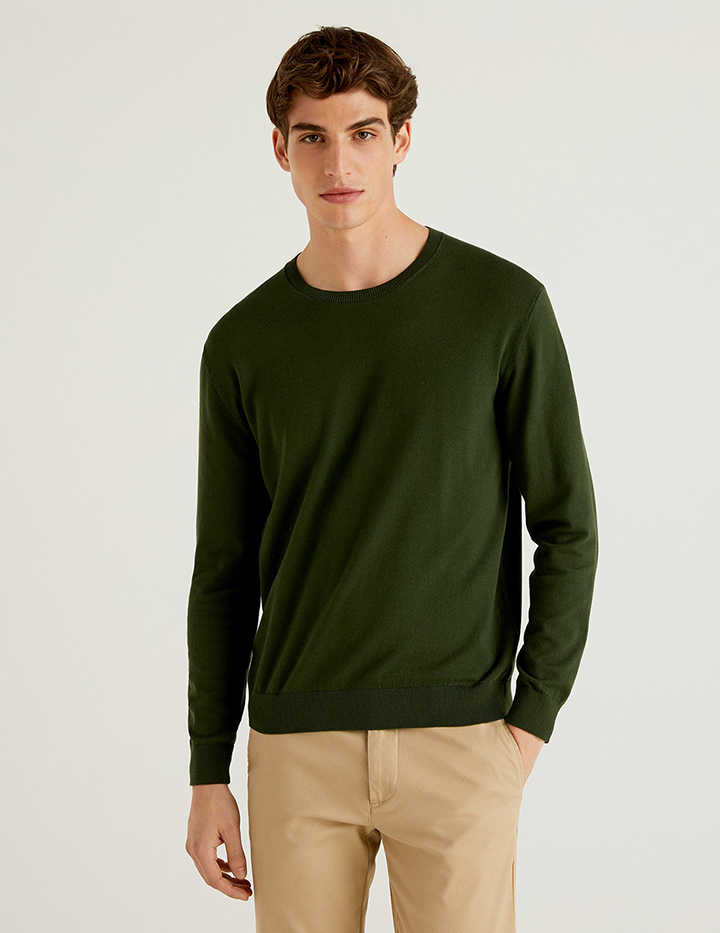 

Джемпер мужской 21A_10CVU1N60 United Colors of Benetton зеленый L, 21A_10CVU1N60