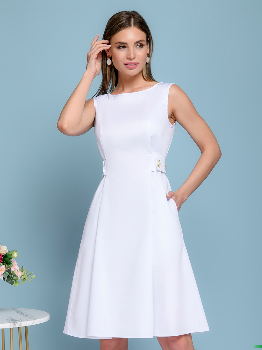 

Платье женское 1001dress 0102759 белое 42, 0102759