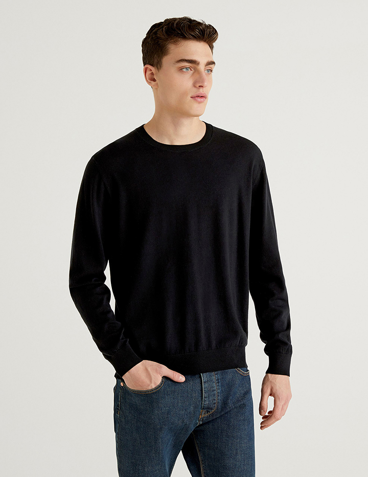 

Джемпер мужской 21A_10CVU1N60 United Colors of Benetton черный M, 21A_10CVU1N60