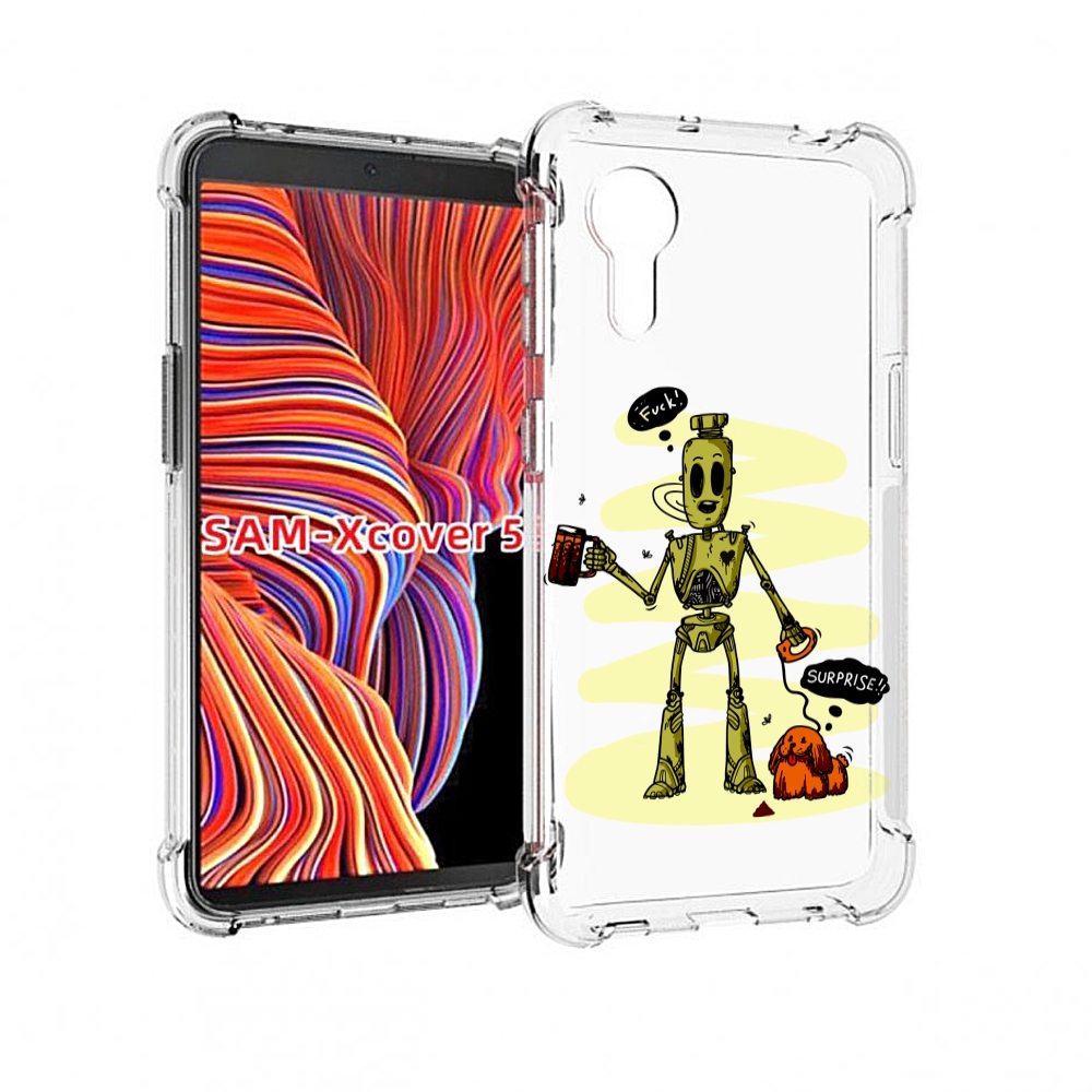 

Чехол MyPads прикольный робот для Samsung Galaxy Xcover 5, Прозрачный, Tocco