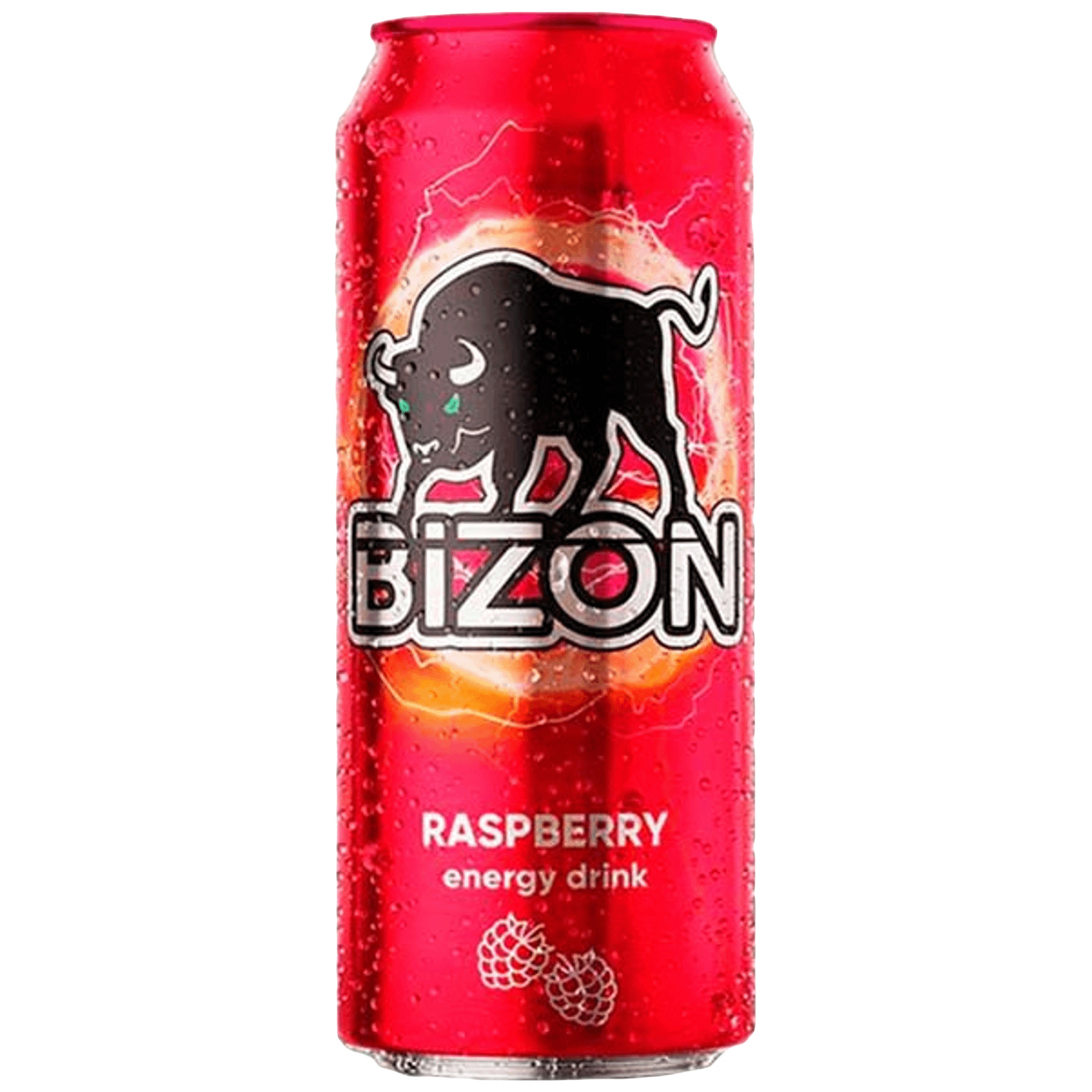 Энергетический напиток Bizon малина газированный 0,449 л