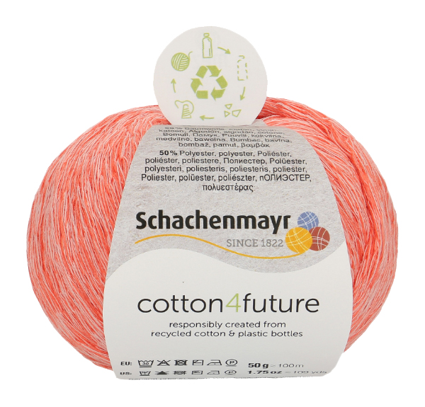 

Пряжа Schachenmayr 9807377 Сotton4future (00035, coral), Сotton4future