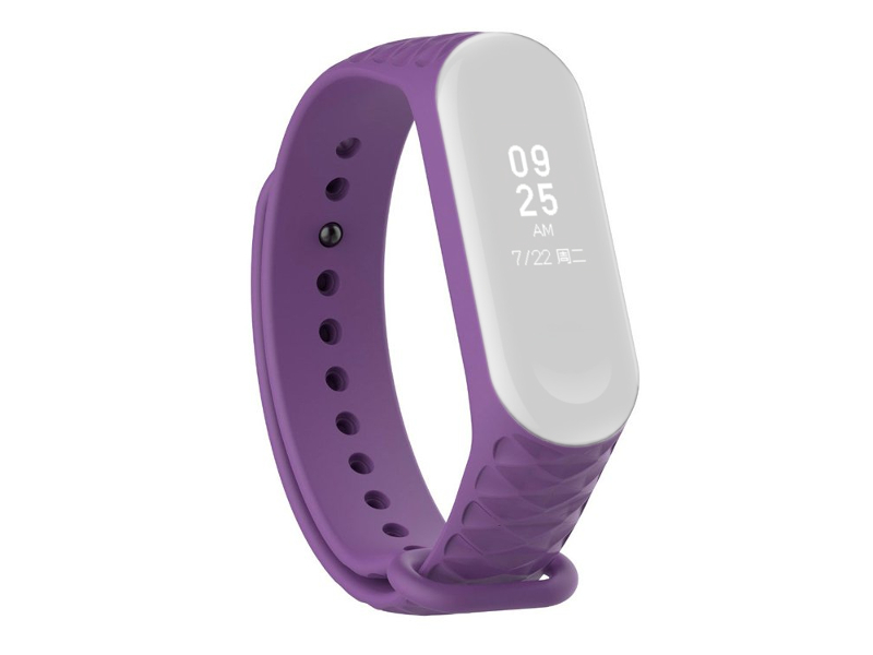 

Ремешок Activ для Xiaomi Mi Band 4/Mi Band 3 Silicone Рельеф Purple 90381, 90381