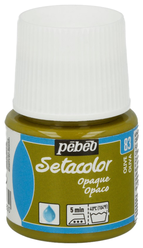 фото Краска pebeo setacolor 45 мл для темных и светлых тканей оливковая