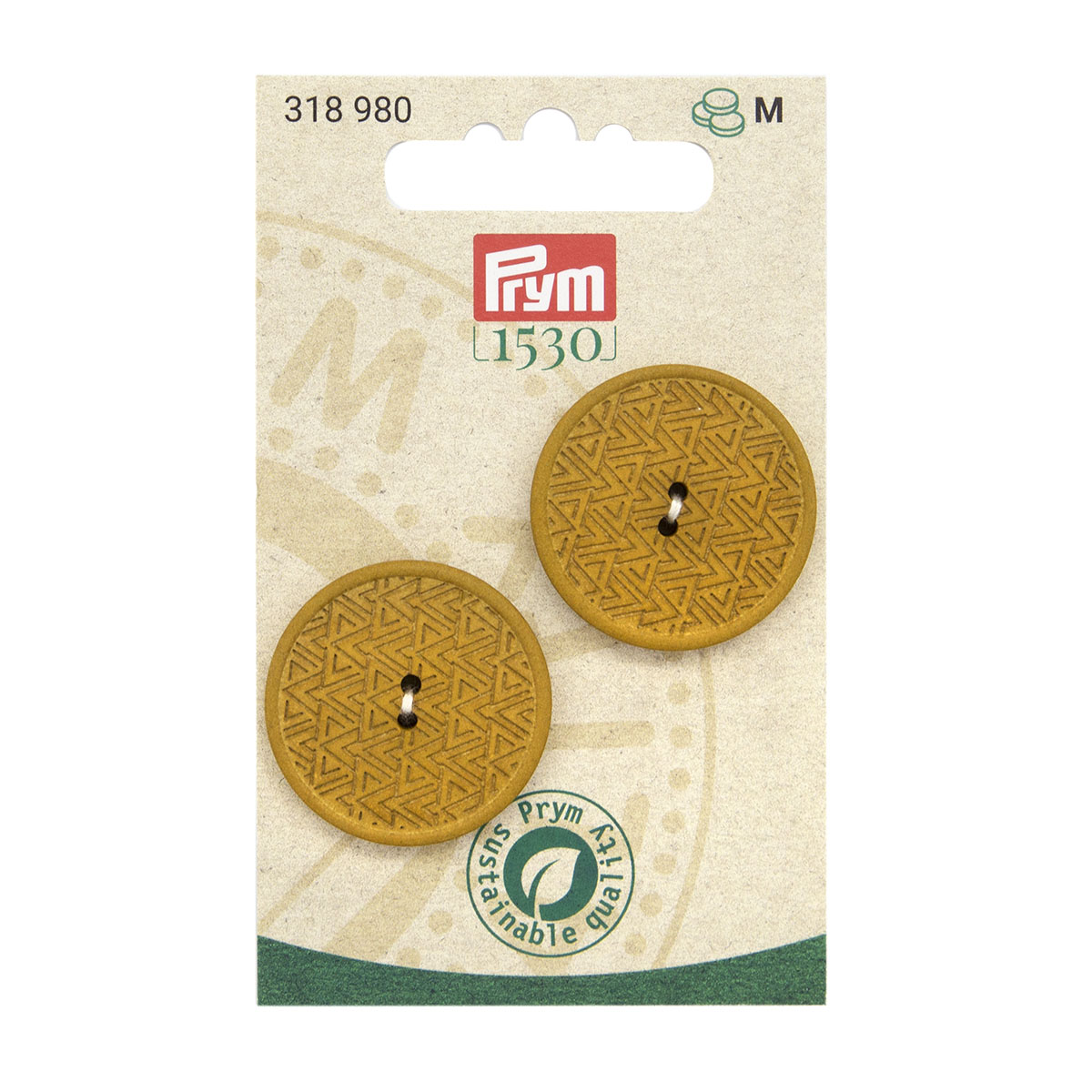 

Пуговица Prym, 318980, 2 отверстия, 28 мм, жёлтый, 2 шт (упак)