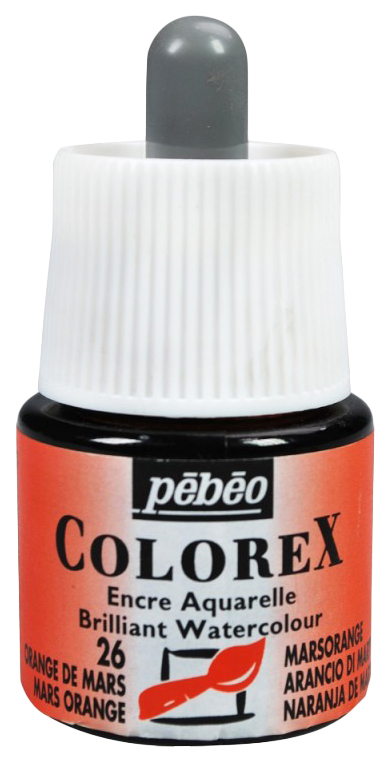 

Акварельные чернила Pebeo Colorex 45 мл марс оранжевый, Colorex