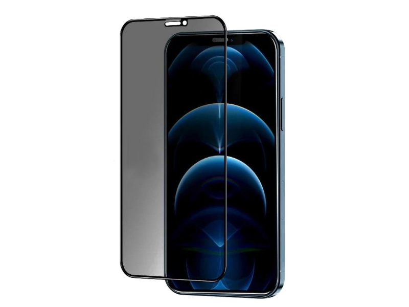 

Защитное стекло Luazon для APPLE iPhone 12 Mini Анти-шпион 0.33mm 9Н 6116628, APPLE iPhone 12 Mini