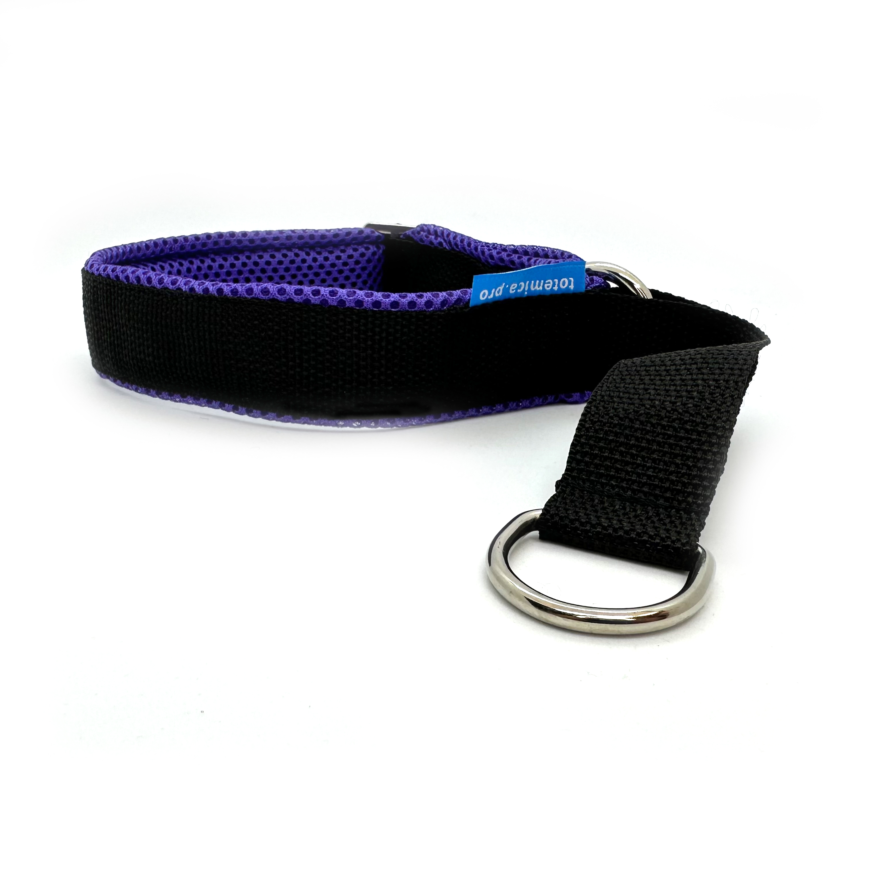 Ошейник для собак Totemica Чёрно-фиолетовый, полуудавка, с регулировкой размера