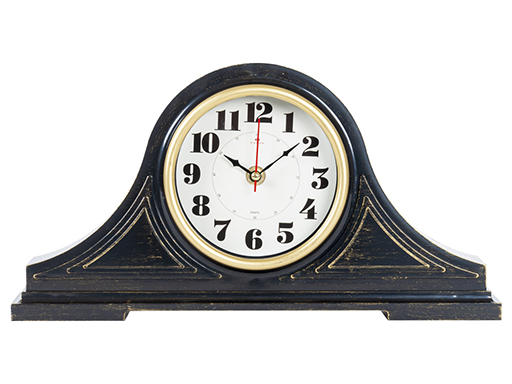 фото Часы настольные рубин "21 век" корпус черный с золотом "классика" 1834-002