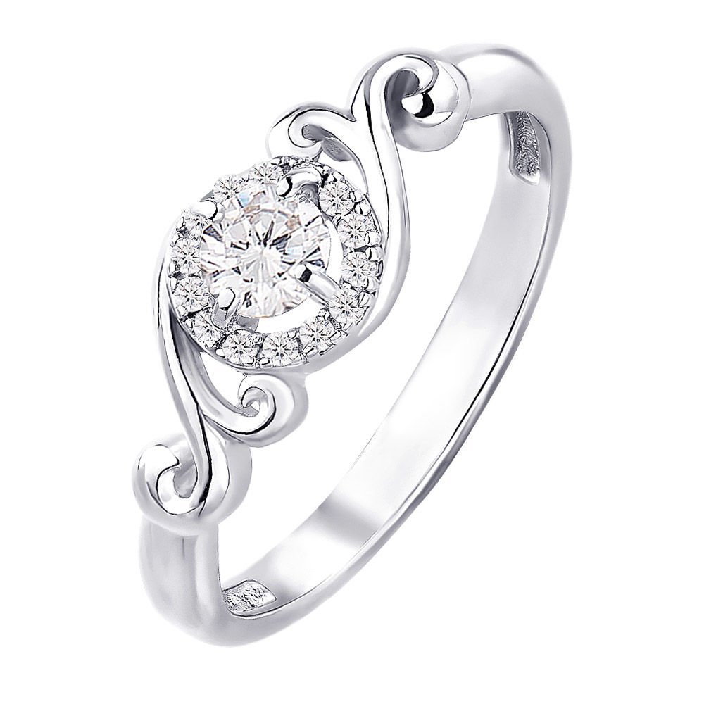 

Кольцо женское из серебра с кристаллами cваровски 585Gold 701004081, р. 17,5, 701004081