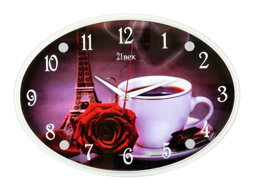 фото Часы настенные рубин "21 век" "утро в париже"2434-154