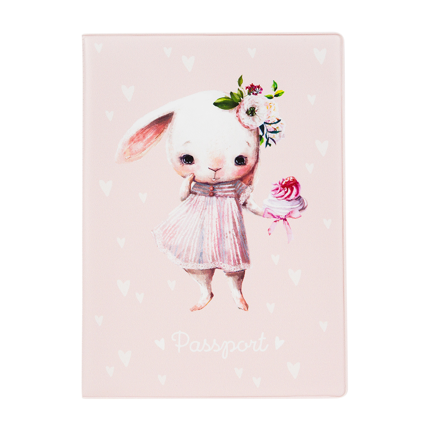 

Обложка для паспорта Kawaii Factory Зайка с букетом, Зайка с букетом