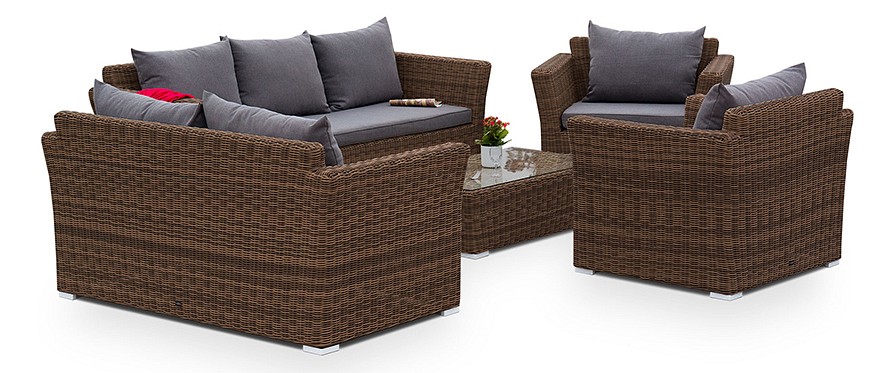 

Набор садовой мебели 4sis Капучино Дабл SIS_UT-00000390 brown; gray 5 предметов, Капучино Дабл