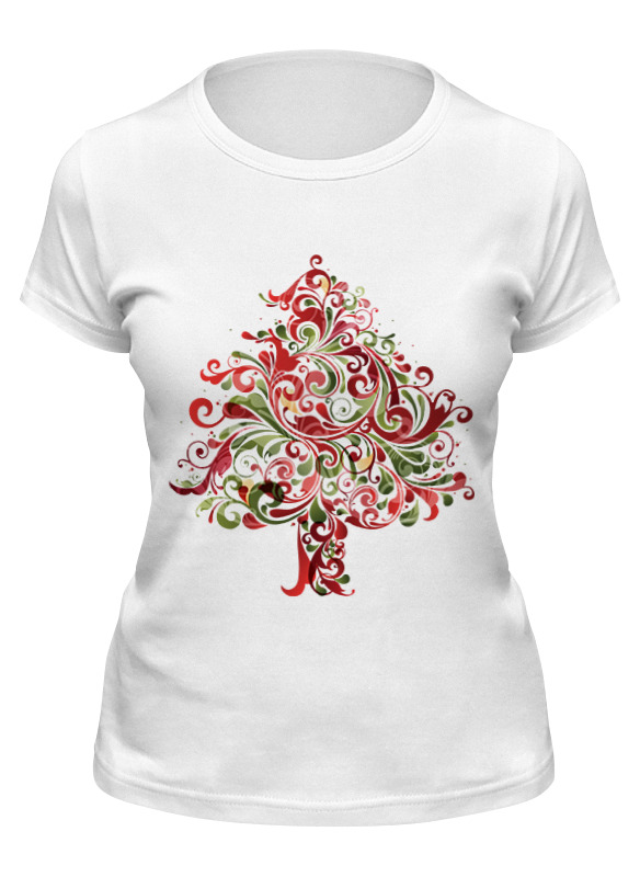 

Футболка женская Printio Ёлочка белая 2XL, Ёлочка