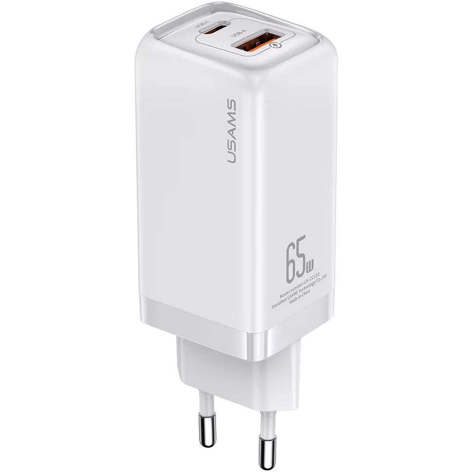 

Сетевой адаптер USAMS CC153 T47 65W (EU) Белый CC153TC02, CC153TC02