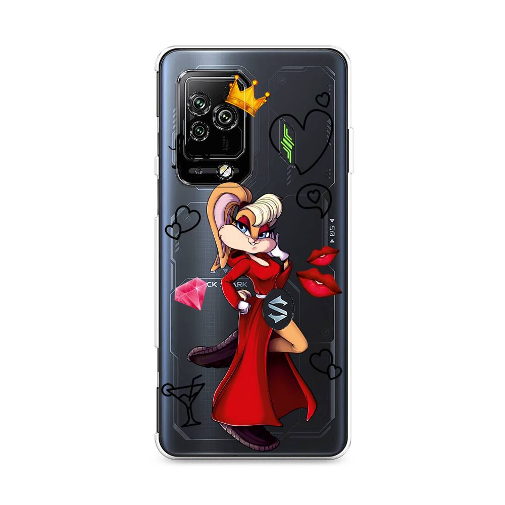 

Чехол на Xiaomi Black Shark 5 Pro "Rich Lola Bunny", Красный;бежевый;оранжевый, 314150-6