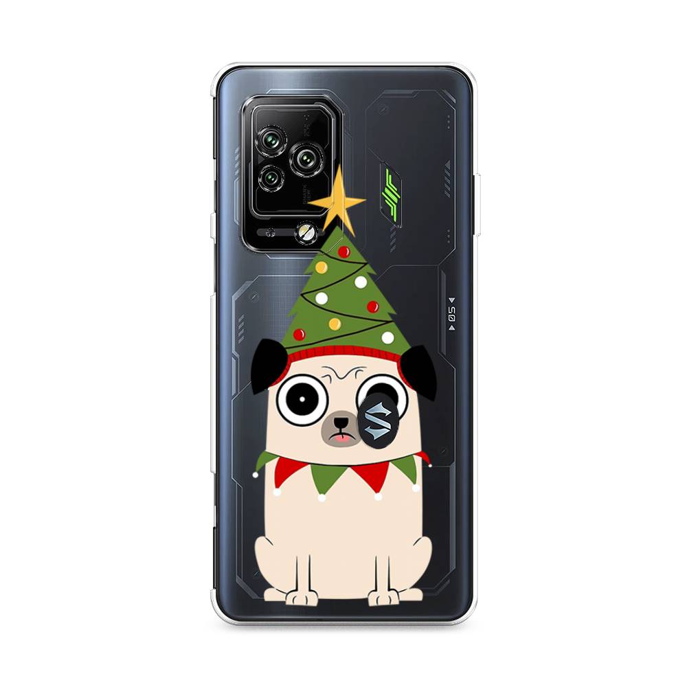 

Чехол на Xiaomi Black Shark 5 Pro "Собачка с ёлочкой", Бежевый;красный;зеленый, 314150-1