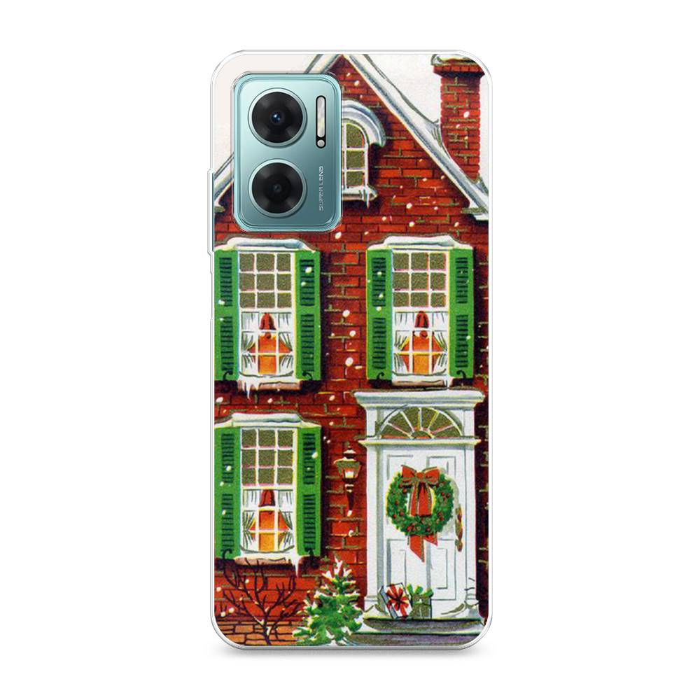 

Чехол на Xiaomi Redmi 10 5G "Рождественский дом", Зеленый;красный;белый, 313550-5