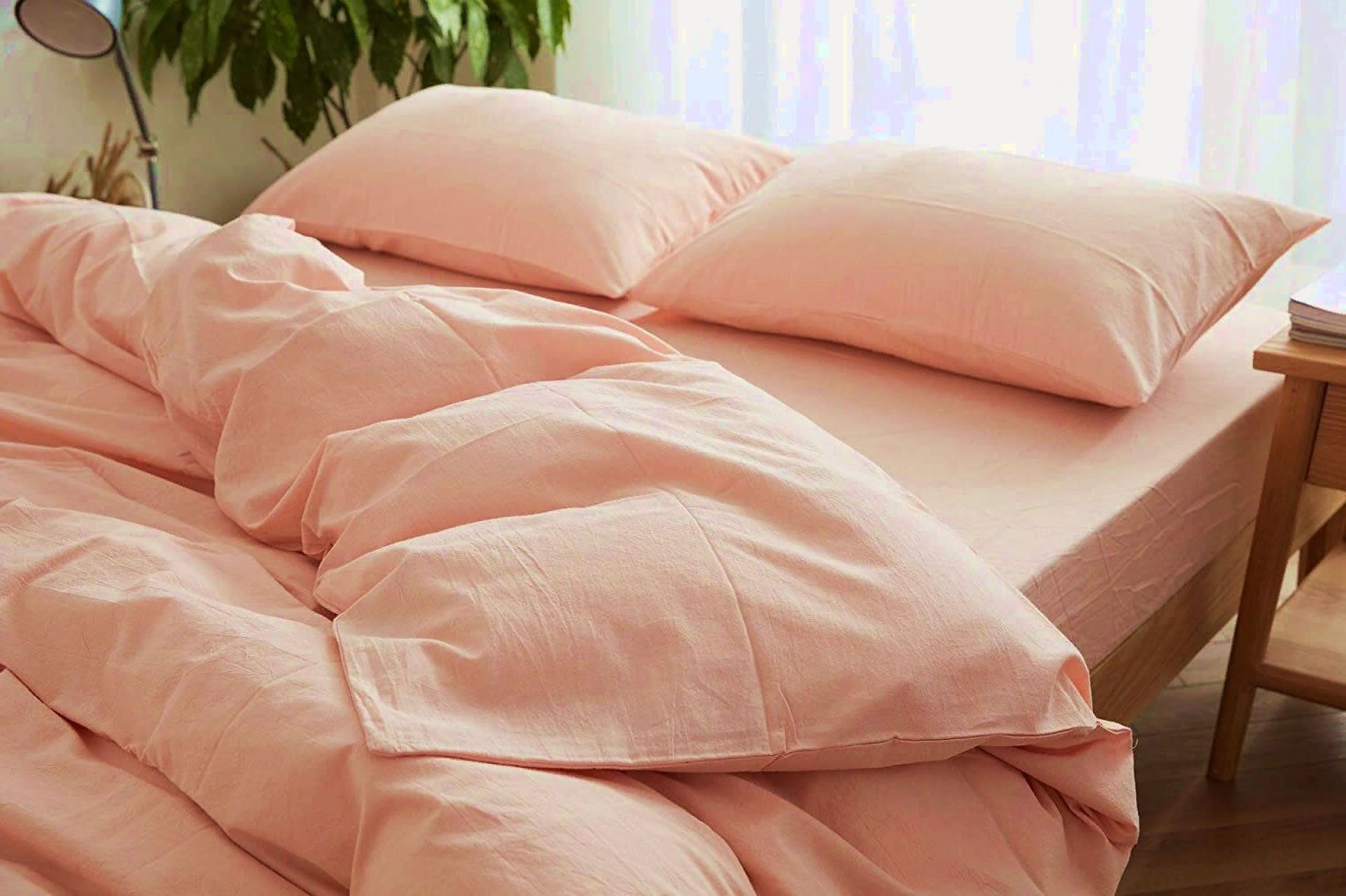 

Простыня Maktex из варёного хлопка 150x220 647 Персик, Простыни из варёного хлопка