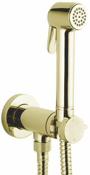 фото Bossini гигиенический душ bossini paloma brass mixer set e37005b.021 со смесителем, золото