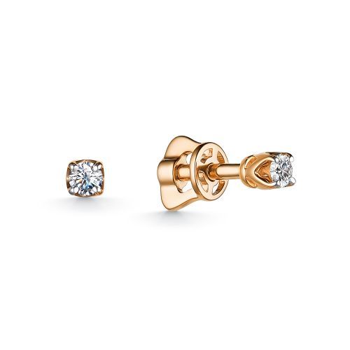 

Серьги из красного золота Golden Eagle 25030-100, бриллиант, 25030-100