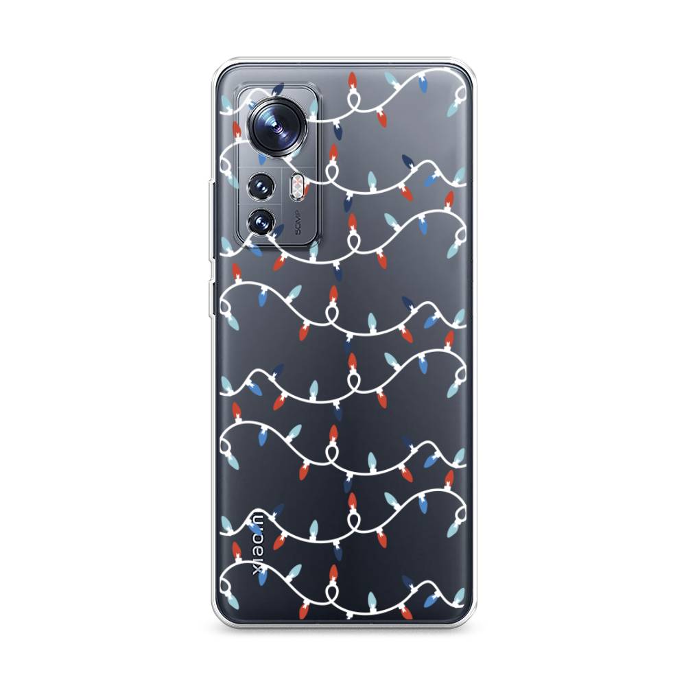

Чехол на Xiaomi 12 "Разноцветная гирлянда", Белый;красный;синий, 312950-5