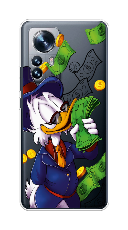 

Чехол на Xiaomi 12 "Scrooge McDuck with Money", Синий;зеленый;белый, 312350-6