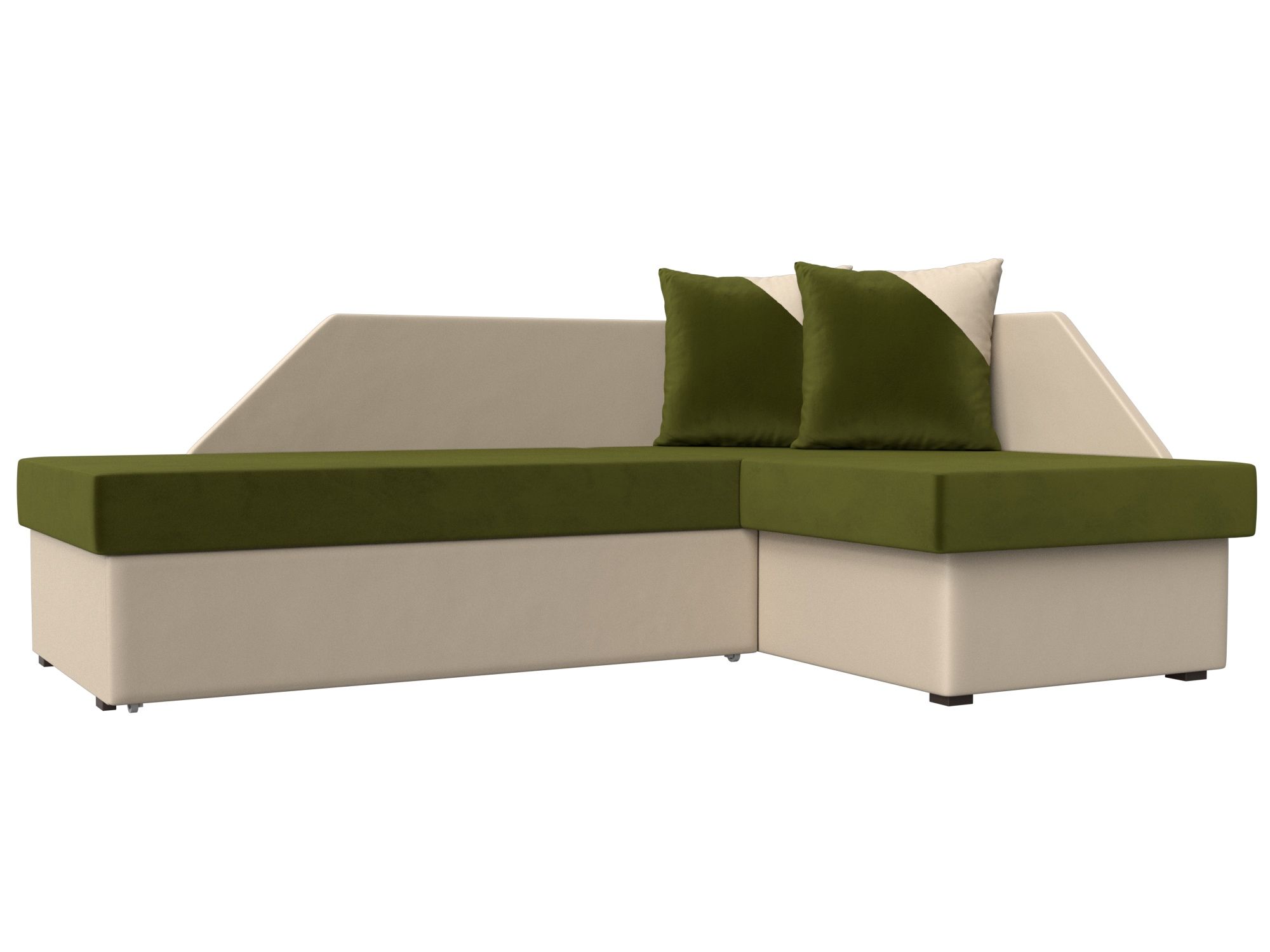 

Диван угловой Хит Диванов Андора правый микровельвет, дельфин, зеленый, 10012955