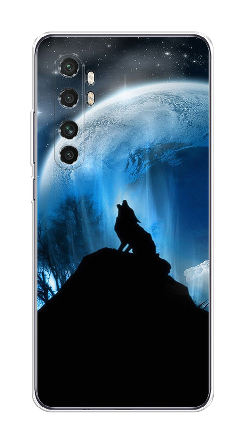 

Чехол на Xiaomi Mi Note 10 Lite "Волк 2", Синий;черный;белый, 38450-1