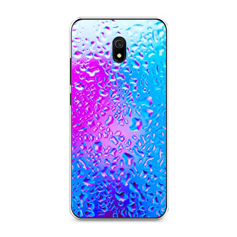 

Чехол на Xiaomi Redmi 8A "Капли на стекле", Голубой;розовый, 37250-3