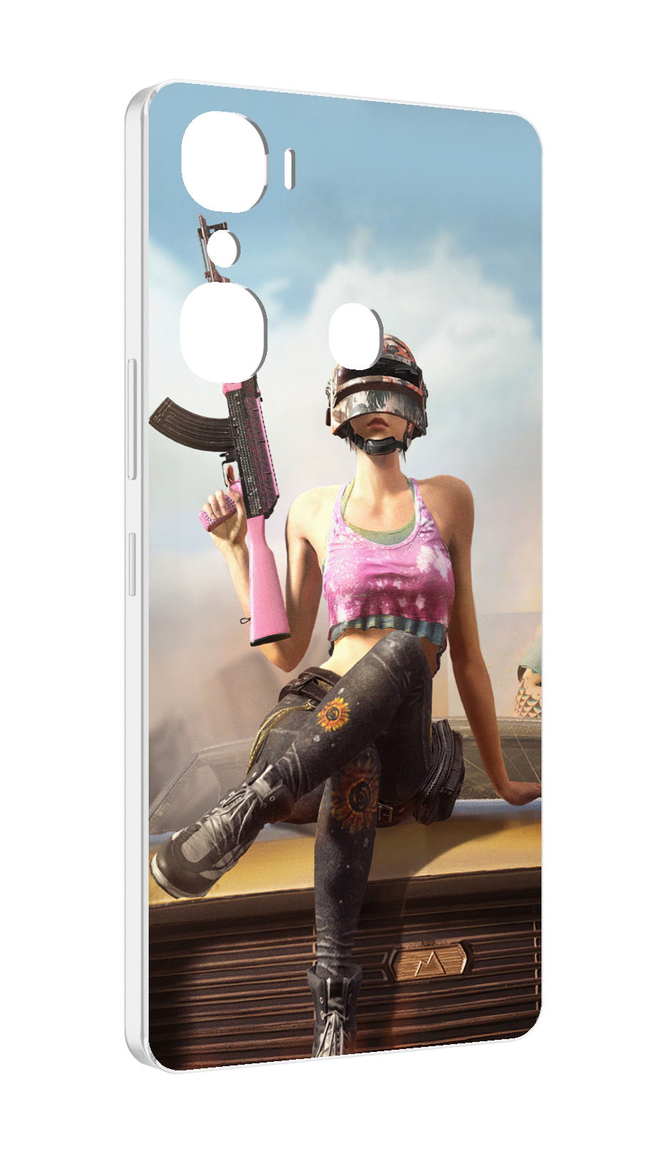 

Чехол MyPads девушка из PUBG для Infinix Hot 12 Pro, Прозрачный, Tocco