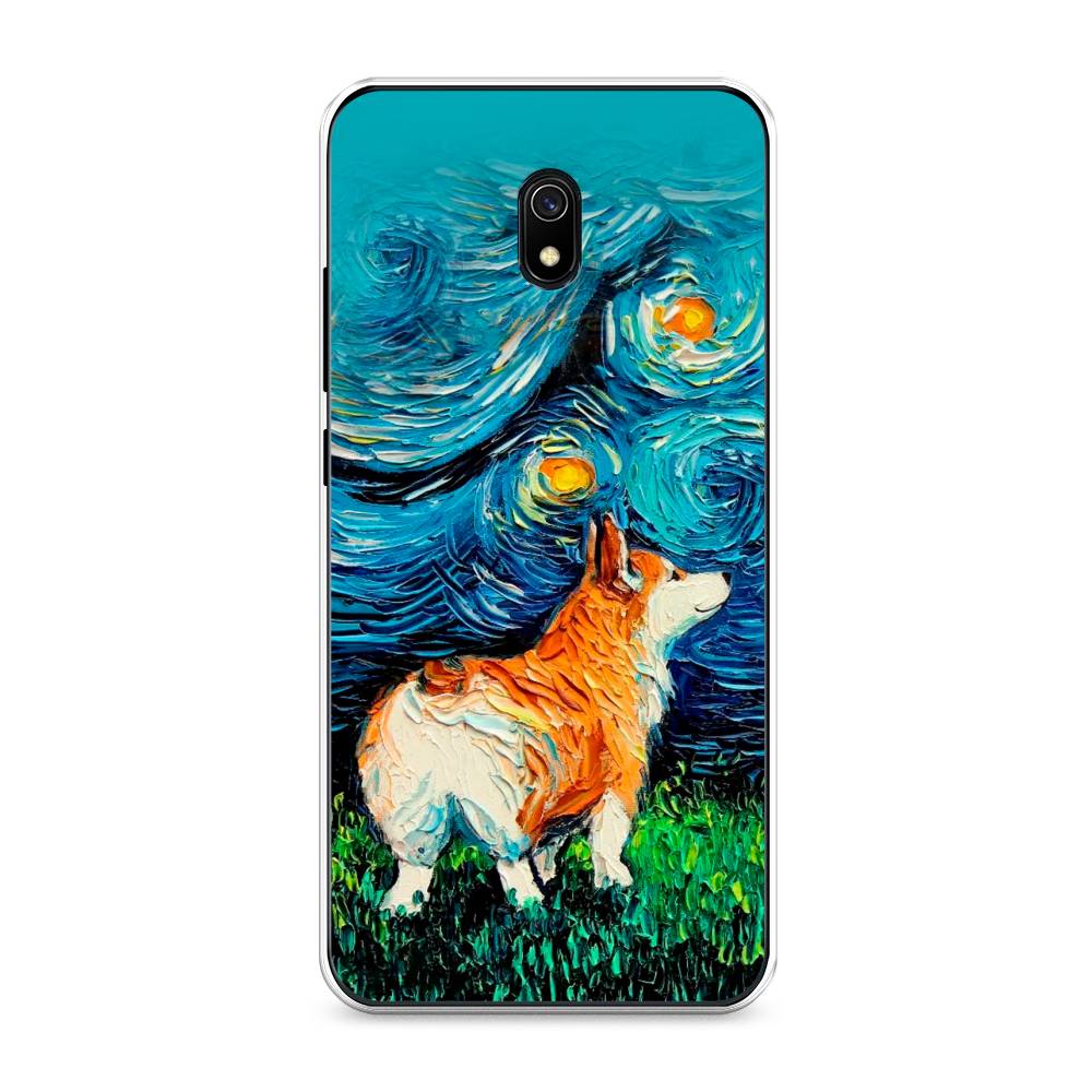 

Чехол на Xiaomi Redmi 8A "Корги звёздная ночь", Коричневый;белый;зеленый, 37250-1