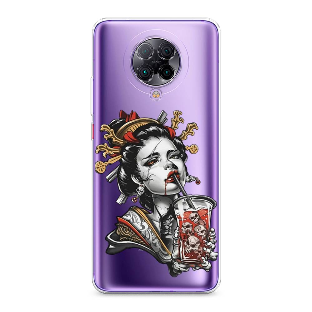 

Чехол на Xiaomi Poco F2 Pro "Опасная гейша", Красный;черный;серый, 37050-4