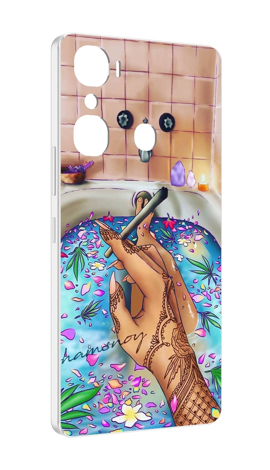 

Чехол MyPads девушка в ванне женский для Infinix Hot 12 Pro, Прозрачный, Tocco