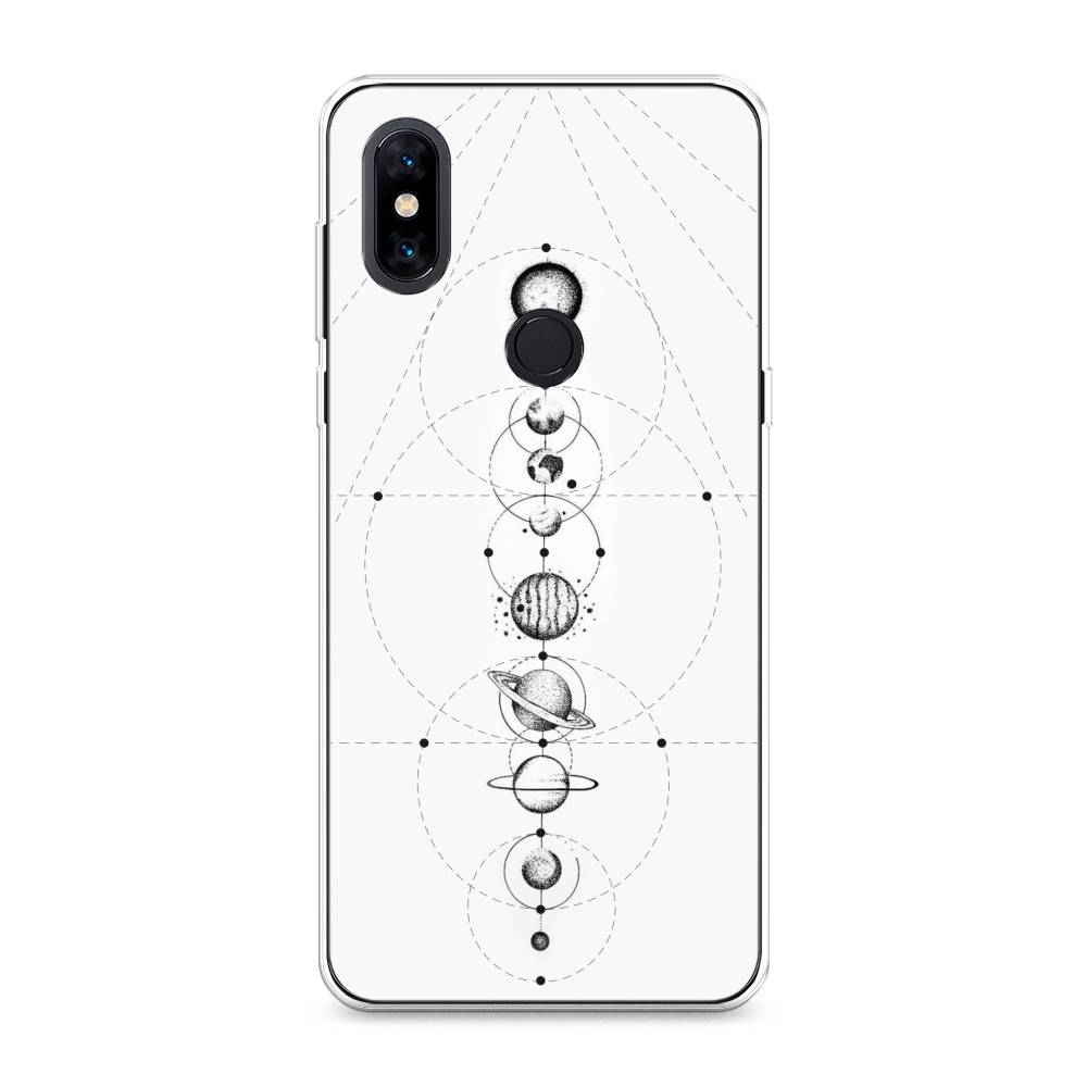 

Чехол на Xiaomi Mi Mix 3 "Парад планет", Серый, 34950-2