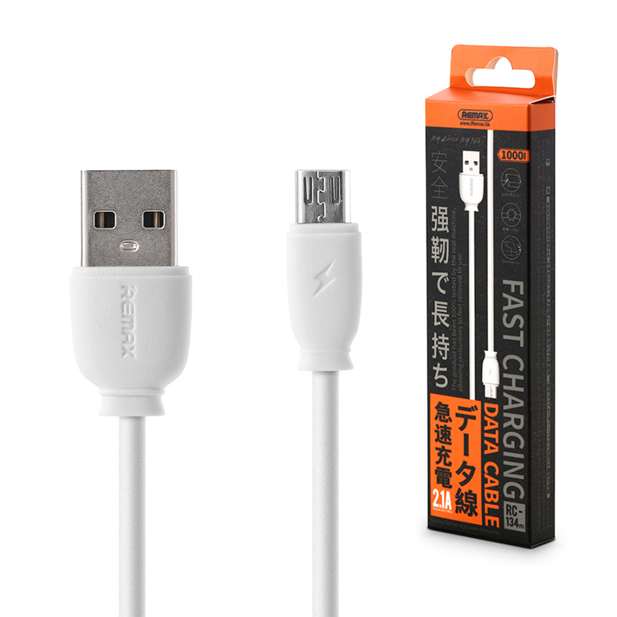 

Дата-кабель USB универсальный MicroUSB Remax RC-134m (белый)