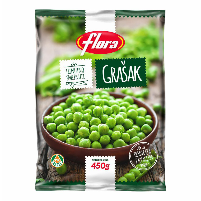 

Горошек зеленый Flora замороженный 450 г