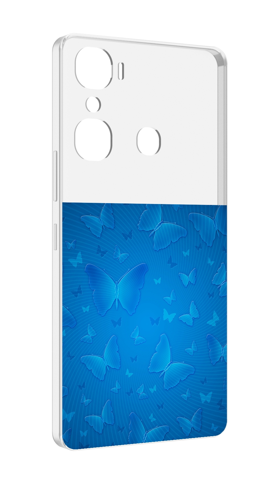 

Чехол MyPads голубые-бабочки для Infinix Hot 12 Pro, Прозрачный, Tocco