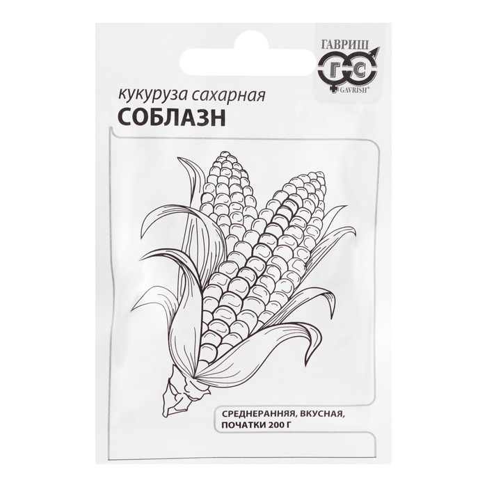 

Семена Кукуруза "Гавриш", сахарная, "Соблазн", б/п, 5 г